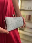 Evening silver clutch