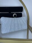 Evening silver clutch